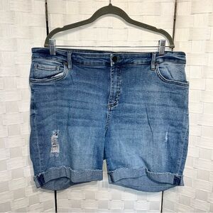 KUT from The Kloth Women's Katy Boyfriend Denim Shorts Size 18W